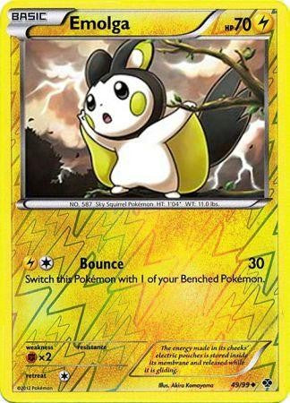 Pokemon Next Destinies Uncommon Card - Emolga 49/99