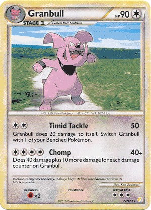 Pokemon HeartGold SoulSilver Single Card Rare Granbull 22/123