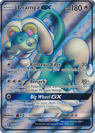 Drampa GX 142/145 Full Art - Pokemon Sun & Moon Guardians Rising Card