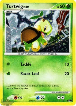 Pokemon POP Series 6 Promo Card Turtwig 17/17 Holo Rare