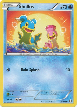 Shellos 28/114 Common - Pokemon XY Steam Siege Card