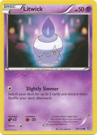 Litwick 48/114 Common - Pokemon XY Steam Siege Card PokeOrder.com Litwick 48/114 Common - Pokemon XY Steam Siege Card PokeOrder.com