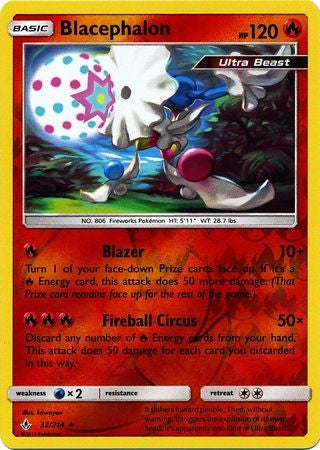 Blacephalon - 32/214 - Sun & Moon: Unbroken Bonds Rare Reverse Holo