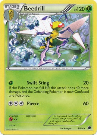 Beedrill 3/116 - Pokemon Plasma Freeze Rare Card