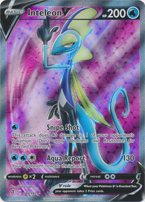 Inteleon V (Full Art) - 180/192 Pokemon » SWSH Rebel Clash Ultra Rare