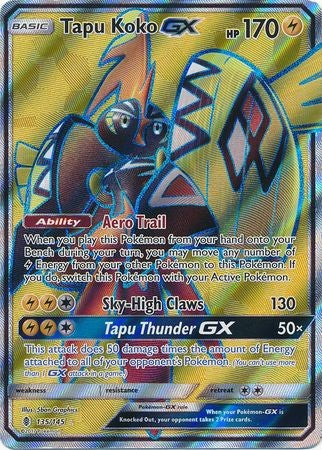 Tapu Koko GX 135/145 Full Art - Pokemon Sun & Moon Guardians Rising Card