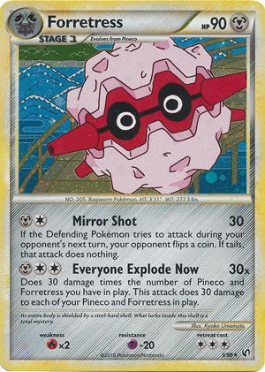 Pokemon Card HeartGold SoulSilver Undaunted Holo Rare Forretress 3/90