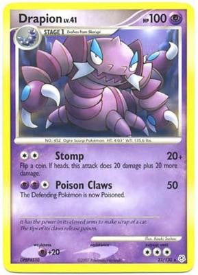 Pokemon Diamond & Pearl Rare Card - Drapion 23/130