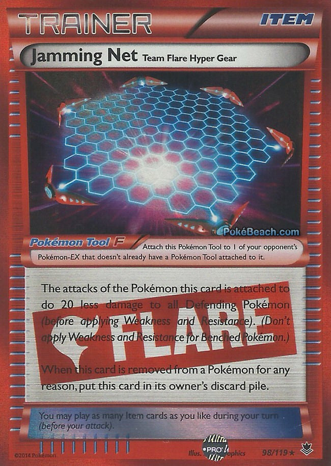 Jamming Net 98/119 - Pokemon XY Phantom Forces Holo Rare Card