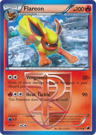 Pokemon Black & White Plasma Freeze Uncommon Flareon #12 Pokemon Black & White Plasma Freeze Uncommon Flareon #12