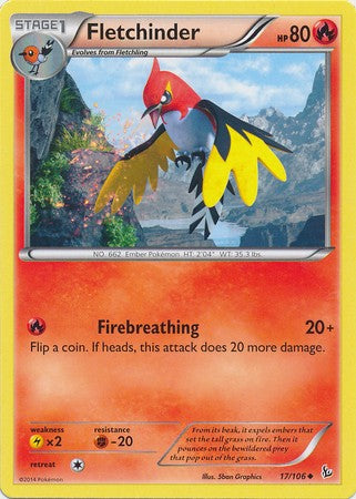 Fletchinder 17/106 - Pokemon XY Flashfire Uncommon Card Fletchinder 17/106 - Pokemon XY Flashfire Uncommon Card