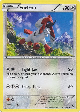 Furfrou 87/106 - Pokemon XY Flashfire Uncommon Card