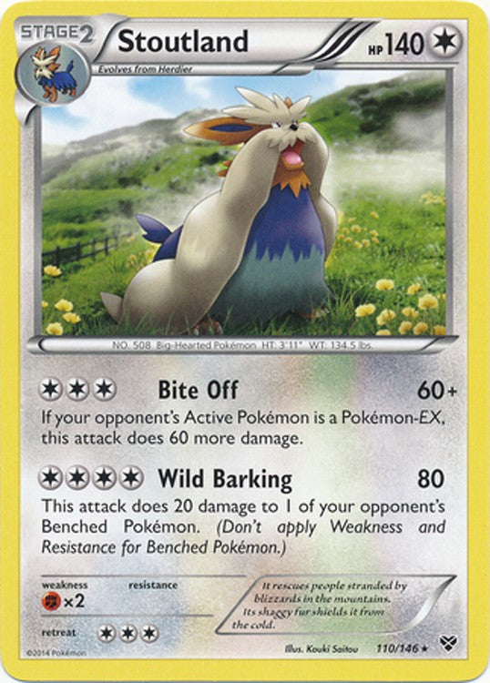 Stoutland 110/146 - Pokemon XY Rare Card