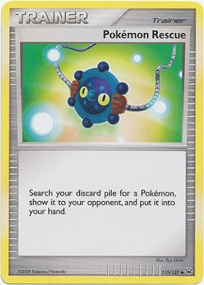 Pokemon Rescue (115/127) [Platinum: Base Set] Damaged Reverse Holofoil