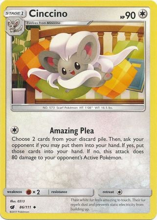 Cinccino 86/111 Uncommon - Pokemon Crimson Invasion Card