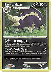 Pokemon Diamond & Pearl Reverse Holo Rare Card - Skunktank 15/130