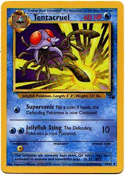 Pokemon Fossil Uncommon Card - Tentacruel 44/62