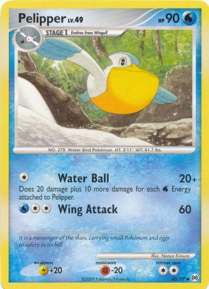 Pokemon Platinum Arceus Single Card Uncommon Pelipper 45/99 – PokeOrder.com