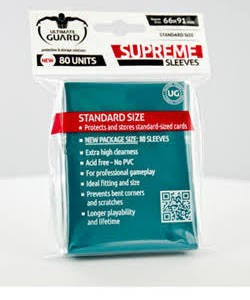 Ultimate Guard Supreme Standard Sized Sleeves - Petrol (80 Card Sleeves)