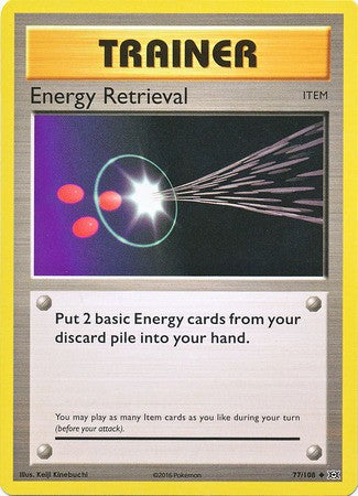 Energy Retrieval 77/108 Uncommon - Pokemon XY Evolutions Single Card