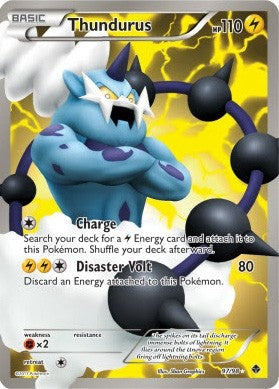 Pokemon Emerging Powers Ultra Rare Card - Thundurus 97/98