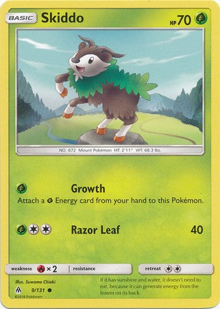 Pokemon Trading Card Game Sun & Moon Forbidden Light Common Skiddo #9 Pokemon Trading Card Game Sun & Moon Forbidden Light Common Skiddo #9