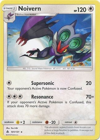 Noivern 101/131 Rare - Pokemon Sun & Moon Forbidden Light Card