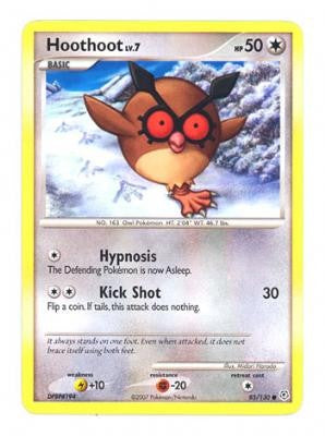 pokemon card hoothoot Hoothoot (85/130) [Diamond & Pearl: Base Set] Damaged Reverse Holofoil