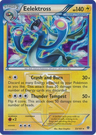 Eelektross 33/101 - Pokemon Plasma Blast Holo Rare Card