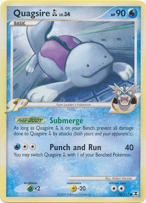 Pokemon Platinum Rising Rivals Single Card Common Quagsire GL 76/111