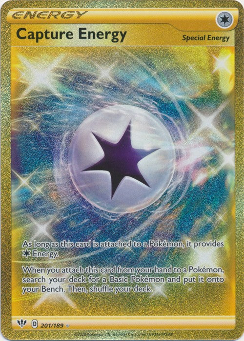shiny blue energy pokemon card Capture Energy (Secret Rare)