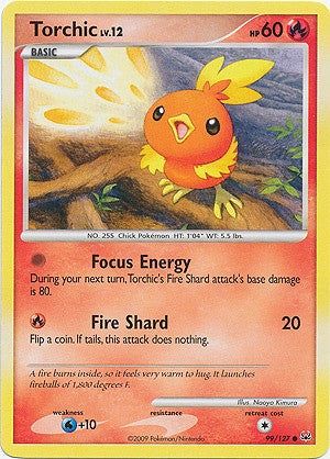 Pokemon Platinum Edition Common Card - Torchic 99/127