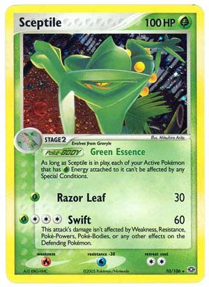 Pokemon EX Emerald Holo Rare Card - Sceptile 10/106
