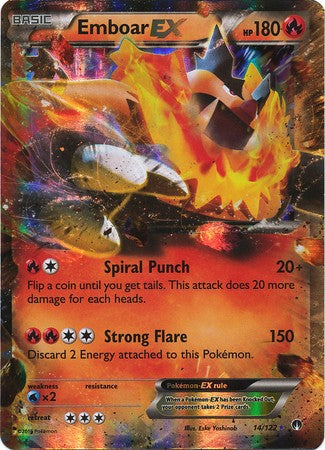 Emboar EX 14/122 Ultra Rare - Pokemon XY Breakpoint Card