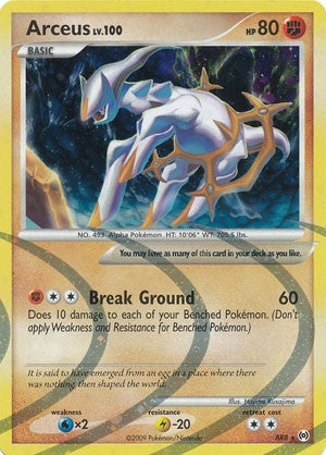 rare arceus card Pokemon Platinum Arceus Single Card Holofoil Rare Arceus AR8 – PokeOrder.com