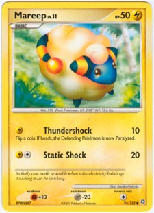 Pokemon Secret Wonders Common Card - Mareep 94/132