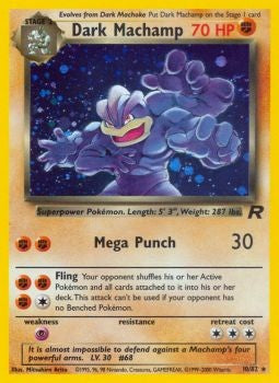 Pokemon Team Rocket Holo Card - Dark Machamp 10/82