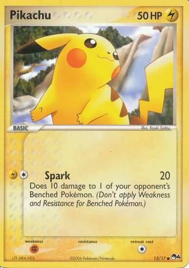 Pokemon POP Series 4 Promo Card Pikachu 13/17 Common