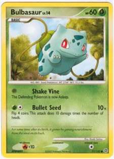 Pokemon Secret Wonders Common Card - Bulbasaur 77/132