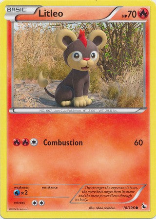 pokemon card litleo Pokemon Flashfire Litleo #18