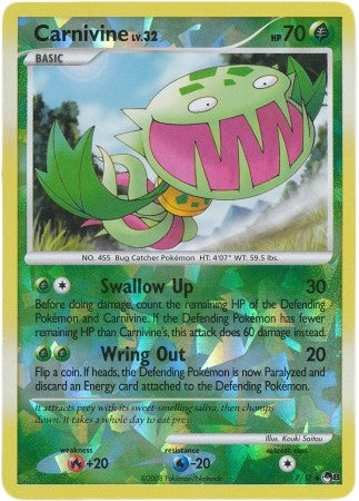 Pokemon Carnivine 7/17 Reverse Holo Promo Single Card