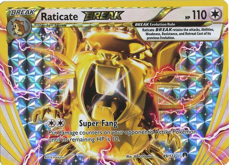 Raticate BREAK 89/122 Rare - Pokemon XY Breakpoint Card Raticate BREAK 89/122 Rare - Pokemon XY Breakpoint Card