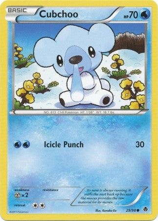 Pokemon Emerging Powers Common Card - Cubchoo 29/98