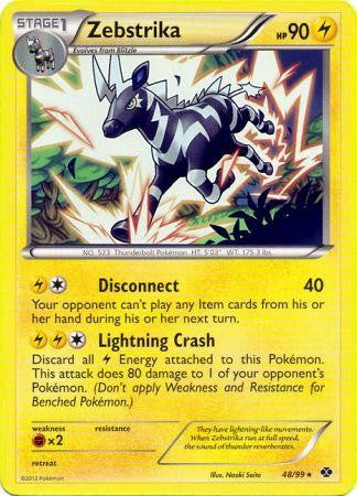 Pokemon Next Destinies Rare Card - Zebstrika 48/99