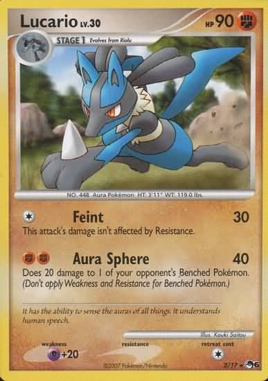 Pokemon POP Series 6 Promo Card Lucario 2/17 Rare