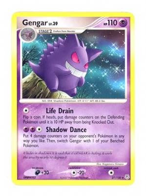 Pokemon Diamond & Pearl Rare Card - Gengar 27/130