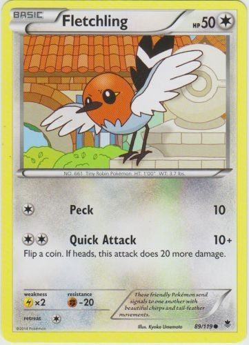 Fletchling 89/119 - Common Pokemon XY Phantom Forces Card