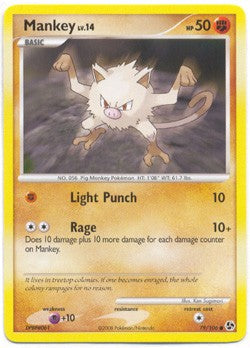 Pokemon Diamond & Pearl Great Encounters - Mankey (Common) Card