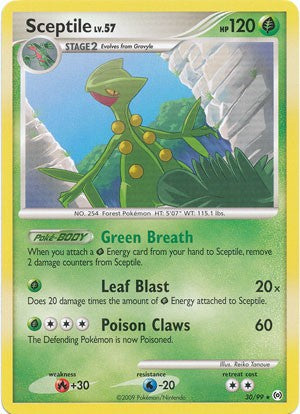 Pokemon Platinum Arceus Single Card Rare Sceptile 30/99