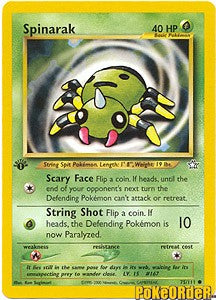 Pokemon Neo Genesis - Spinarak PokeOrder.com Pokemon Neo Genesis - Spinarak PokeOrder.com